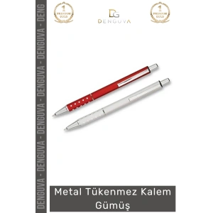 #Kalem Kurumsal Hediye Prestijli Şık Ergonomik Ofis İmza Kaliteli Metal Tükenmez Kalem Gümüş