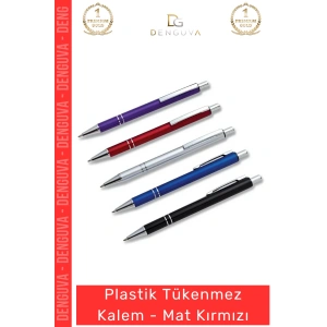 #Kalem Promosyon Logo Baskılı Kurumsal Ergonomik Kaliteli Plastik Tükenmez Kalem Mat Kırmızı