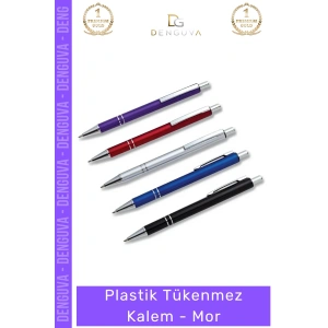 #Kalem Kurumsal Baskılı Promosyon Ekonomik Kaliteli Ergonomik Şık Plastik Tükenmez Kalem Mor