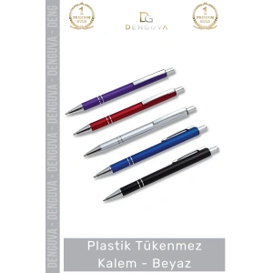 #Kalem Logo Baskılı Kurumsal Promosyon Reklam Tasarım Tanıtım Plastik Tükenmez Kalem Beyaz