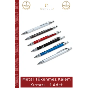 #Kalem Kurumsal Hediye Şık Dayanıklı Ergonomik Ofis Prestijli Lüks Metal Tükenmez Kalem Kırmızı
