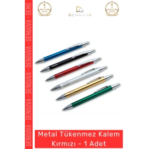 #Kalem Kurumsal Hediye Prestijli Ofis Şık Ergonomik Gövde Metal Tükenmez Kalem Kırmızı 1 Adet