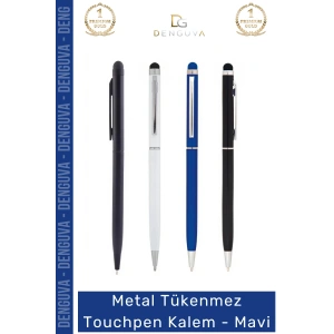 #Kalem Modern Kaliteli Metal Gövde Şık Kurumsal Hediye Ergonomik Tükenmez Touchpen Kalem Mavi