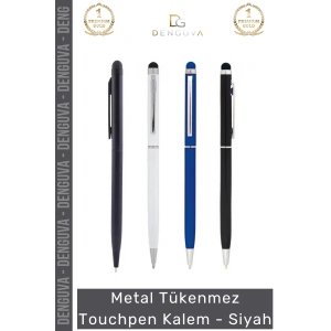 #Kalem Profesyonel Metal Gövde Şık Lüks Kaliteli Dokunmatik Ekranlar Tükenmez Touchpen Kalem Siyah