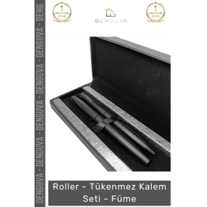 #KalemSeti Prestijli Metal Ergonomik Tasarım Kurumsal Hediye Lüks Roller Tükenmez Kalem Seti Füme