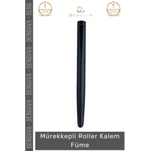 #Kalem Metal Gövde Mat Profesyonel Ofis Hediye İmza Şık Kaliteli Roller Kalem Füme - 1 Adet