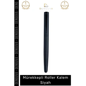 #Kalem Şık Tasarım Lüks Ofis Kırtasiye Kurumsal Hediye Kaliteli Saf Mürekkepli Roller Kalem Siyah - 1 Adet