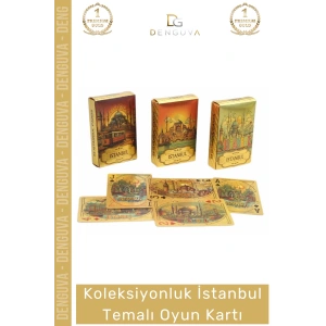 #İskambil Lüks Hediye İskambil Destesi Kaliteli Şık Baskı Serisi Modern İstanbul Temalı Oyun Kartı