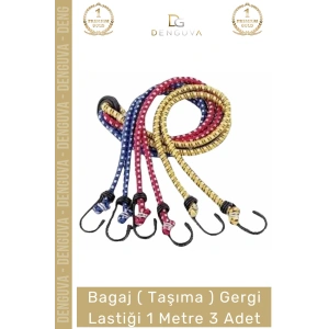 #TaşımaLastği Dayanıklı Esnek Kancalı Yük Sabitleme Güvenli Mukavemetli Taşıma Gergi Lastiği 1 Mt - 3 Adet