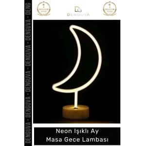 #GeceLambası Modern Neon Led Dekoratif Estetik Şık Aydınlatma Ofis Çocuk Odası Komodin Masa Gece Lambası