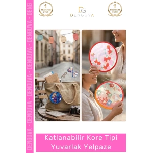 #Yelpaze Katlanabilir Esnek Portatif Modern Kore Tipi Şık Yazlık Yelpaze Çanta Boy Hafif Tasarım