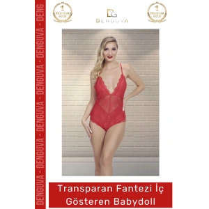 #FanteziGecelik Dantel Detaylı Transparan Feminen Çekici Fantazi Gecelik Lüks İç Gösteren Şık Babydoll