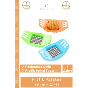 #KesmeAleti Pratik Patates Kesici İ Taraflı Kulplu Kızartmalık Hızlı Homojen Doğrama Düzenli Kesme Aleti