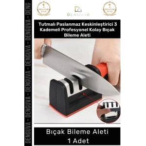 #BilemeAleti Profesyonel Mutfak Makası Bileyici 3 Açılı Elmas Uçlu Ergonomik Kolay Bıçak Bileme Aleti