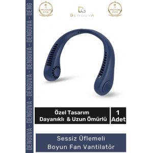 BoyunFanı Şarjlı Taşınabilir Mini USB Sessiz Fan Güçlü Motorlu Giyilebilir Şık Üflemeli Boyun Vantilatör