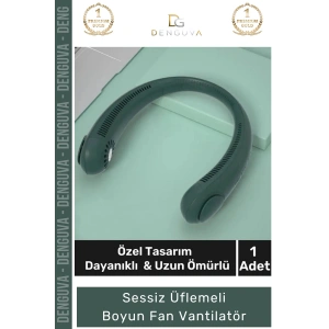 #BoyunFanı Güçlü Sessiz Şarj Edilebilir USB Giyilebilir Taşınabilir Mini Hava Üflemeli Boyun Vantilatörü