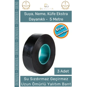 #YalıtımBandı Kendinden Eriyen EPR Bazlı Yüksek Voltaj 19mm 08mm 5 Metre Kauçuk Yalıtım Bandı - 3 Adet