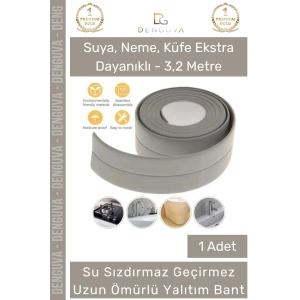 #Bant Su Sızdırmaz Lavabo Küvet Kenar Bandı İthal Kaliteli Küf Önleyici Gri Bant 3.2m - 1 Adet