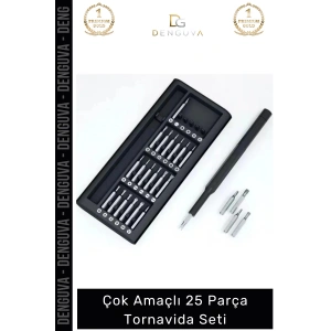#TornavidaSeti Hassas Onarım Tamir Telefon Gözlük Saat Kamera Ekipman Kutulu 25 Parça Tornavida Seti