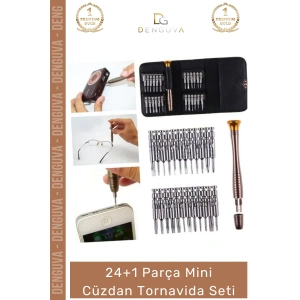 #Tornavida 25 Parça Hassas Elektronik Tamir Takımı Telefon Onarım Profesyonel Mini Cüzdan Tornavida
