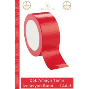 #İzolasyonBandı Kırmızı Tamir Yalıtım Montaj Güçlü Dayanıklı Onarım İzolasyon Bandı 48mm x 10m - 1 Adet