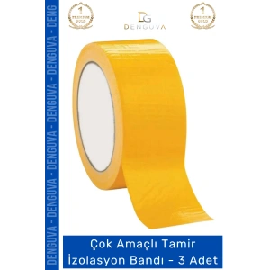 #İzolasyonBandı Çok Amaçlı Tamir Onarım Güçlendirme Yalıtım İzolasyon Bandı 48mm x 10m - 3 Adet