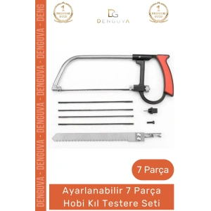 #Testere Ahşap Mdf Sunta Cam Kesme Desen Verme Hassas Metal Saplı 7 Parça Hobi Kıl Testere Seti