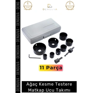 #MatkapUcu 11 Parça Metal Ahşap Plastik MDF Alüminyum Delik Açma Seti Tavan Kesme Matkap Ucu Takımı