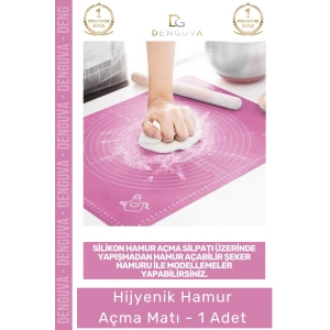 #HamurMatı Silikon Silpat Şeker Hamuru Hazırlama Örtüsü Kaymaz Ölçülü Yapışmaz 50x40cm Hamur Açma Matı