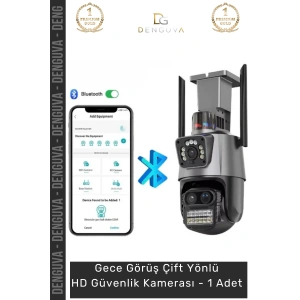 #GüvenlikKamerası 3 Lens Wi Fi IP66 Gece Görüşlü 2 4GHz Çift Ekranlı Hareket Sensörlü HD Güvenlik Kamerası