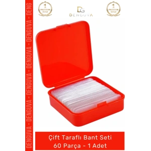 #Bant Nano Şeffaf Montaj Hazır Kesim Sabitleme 60 Parça Kolay Açılır Güçlü Çift Taraflı Bant - 1 Adet