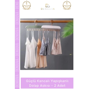 #Askı Mutfak Banyo Düzenleyici Organizer Delme Gerektirmeyen Kancalı Yapışkanlı Dolap Askısı - 2 Adet