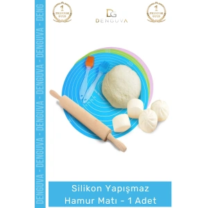 #HamurMatı Gıda Sınıfı Profesyonel Mutfak Tipi Hamur Açma Ölçülü Silikon Yapışmaz Hamur Matı - 1 Adet
