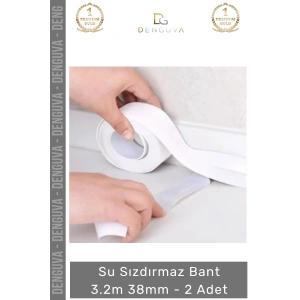 #Bant Mutfak Banyo Lavabo Küvet Kenar Koruyucu Beyaz Esnek Su Sızdırmaz Bant 32m 38mm - 2 Adet