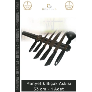 #BıçakAskısı Güçlü Mıknatıslı Duvar Tipi Modern Şık Mutfak Düzenleyici Manyetik Bıçak Askısı 33 Cm - 1 Adet