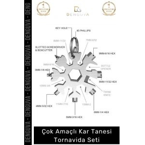 #Tornavida Çok Amaçlı Paslanmaz Çelik Kompakt Fonksiyonel Pratik Kar Tanesi Tornavida Seti 18 in 1