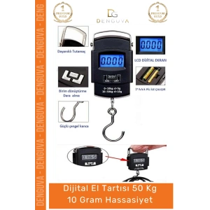 #Tartı Hassas Bagaj Bavul Mutfak LCD Dijital El Kantarı 50 Kg Terazi Tartı 10 Gr Hassasiyet