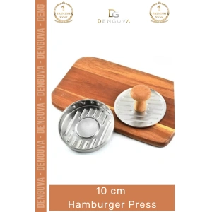 #KöfteKalıbı Profesyonel Metal Ahşap Saplı Gurme Köfte Şekillendirici Izgara 10 cm Hamburger Press