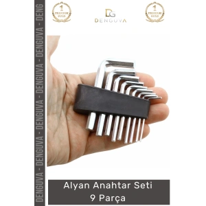#AlyanSeti Krom Vanadyum Çelik L Tipi Profesyonel Tamir Takımı Anahtar Seti Alyan Anahtar 9 Parça