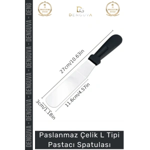 #HamurKalıbı Paslanmaz Çelik Profesyonel Pasta Süsleme Krema Düzeltme Ganaj L Tipi Pastacı Spatulası