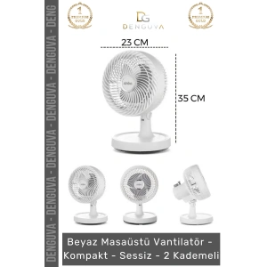 #Vantilatör Sinbo Beyaz Masaüstü Vantilatör Ofis Tipi Hava Sirkülasyonu Kompakt Sessiz 2 Kademeli
