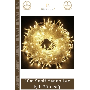 #LedIşık 10 Metre Dekoratif Sabit Yanan Sıcak Ambiyans Aydınlatma Kaliteli Ev Led Işık Gün Işığı