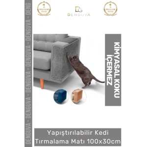 #KediMatı Yapıştırılabilir Dayanıklı Mobilya Koruyucu Çevre Dostu Kedi Tırmalama Matı 100x30cm - 1 Adet