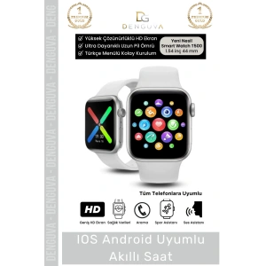 #AkıllıSaat Premium T500 Plus Ips Ekran Spor Sağlık Sensörlü Android Tansiyon Nabız Ölçer Akıllı Saat