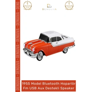 #Hoparlör Ultratekno WS598BT Pontiac 1955 Bluetooth Hoparlör TWS Bass FM Radyo USB Aux Destekli Speaker
