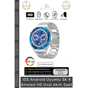 #AkıllıSaat 3AMOLED Ekran Bluetooth Arama GPS NFC Metal Gri Kordon IOS Android Uyumlu Akıllı Saat