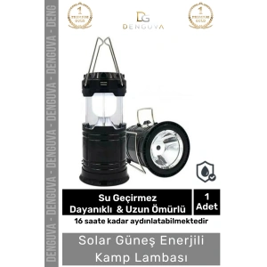 #ŞarjlıLamba Güneş Enerjili Avcı Feneri Fonksiyonlu Kamp Lambası Powerbank Şarjlı Işıldak Usb Şarj