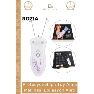 #EpilasyonAleti Rozia İpli Hassas Pamuk İplik LED Işıklı Yüz Vücut Tüy Alma Makinesi Epilasyon Aleti