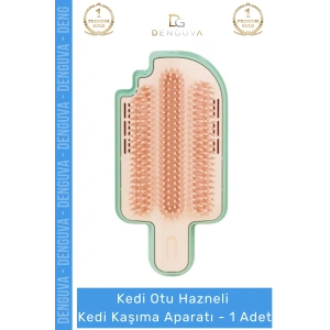 #KediFırçası Tüy Kedi Otu Hazneli Duvara Monteli Masaj Etkili Kedi Kaşınma Tarama Aparatı Fırçası