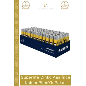 #Pil Superlife Çinko AAA R03 15V Karbon Ekonomik Mega Set Kumanda Saati İnce Kalem Pil 60lı